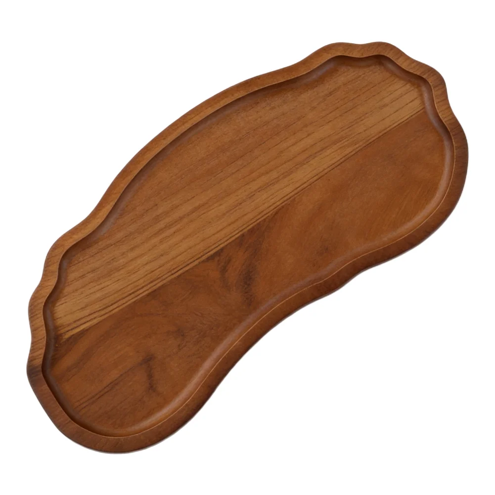 For Cheese Kitchen Decor Plate Irregular Oval Platter Chic And Charming Appearance Elegant Table Setting High Quality Solid Wood