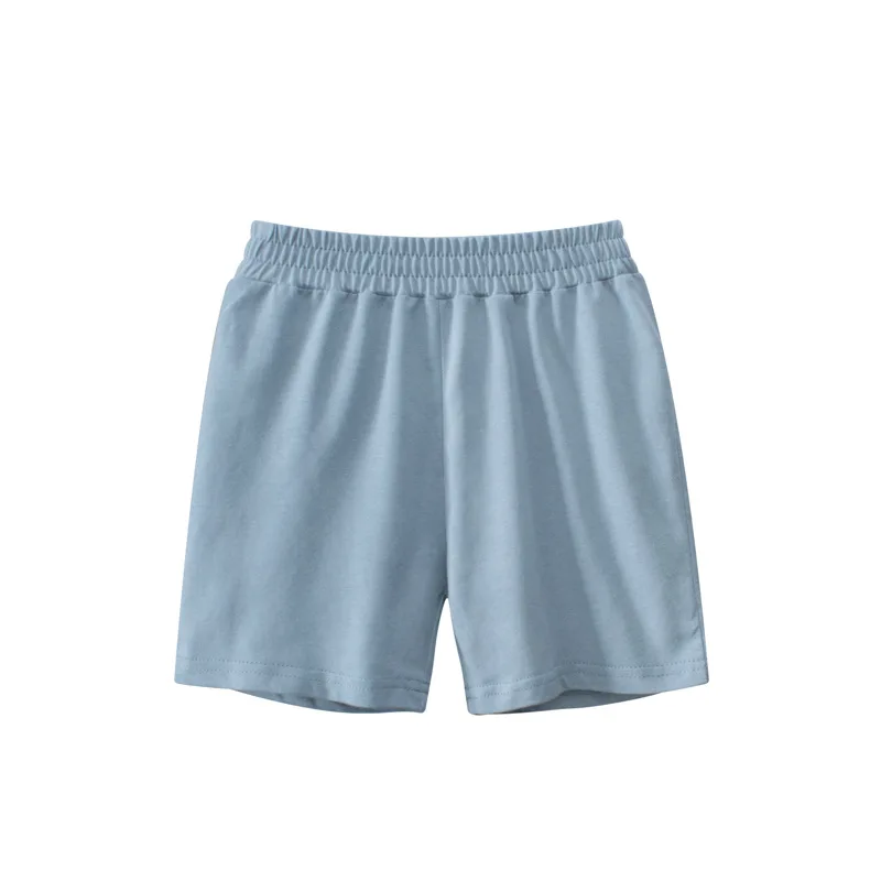 2024 Zomer Nieuwe Kindersportshorts Snoepkleurige Korte Broek Voor Jongens Elastische Taille Strandshort Katoenen Kinderkleding