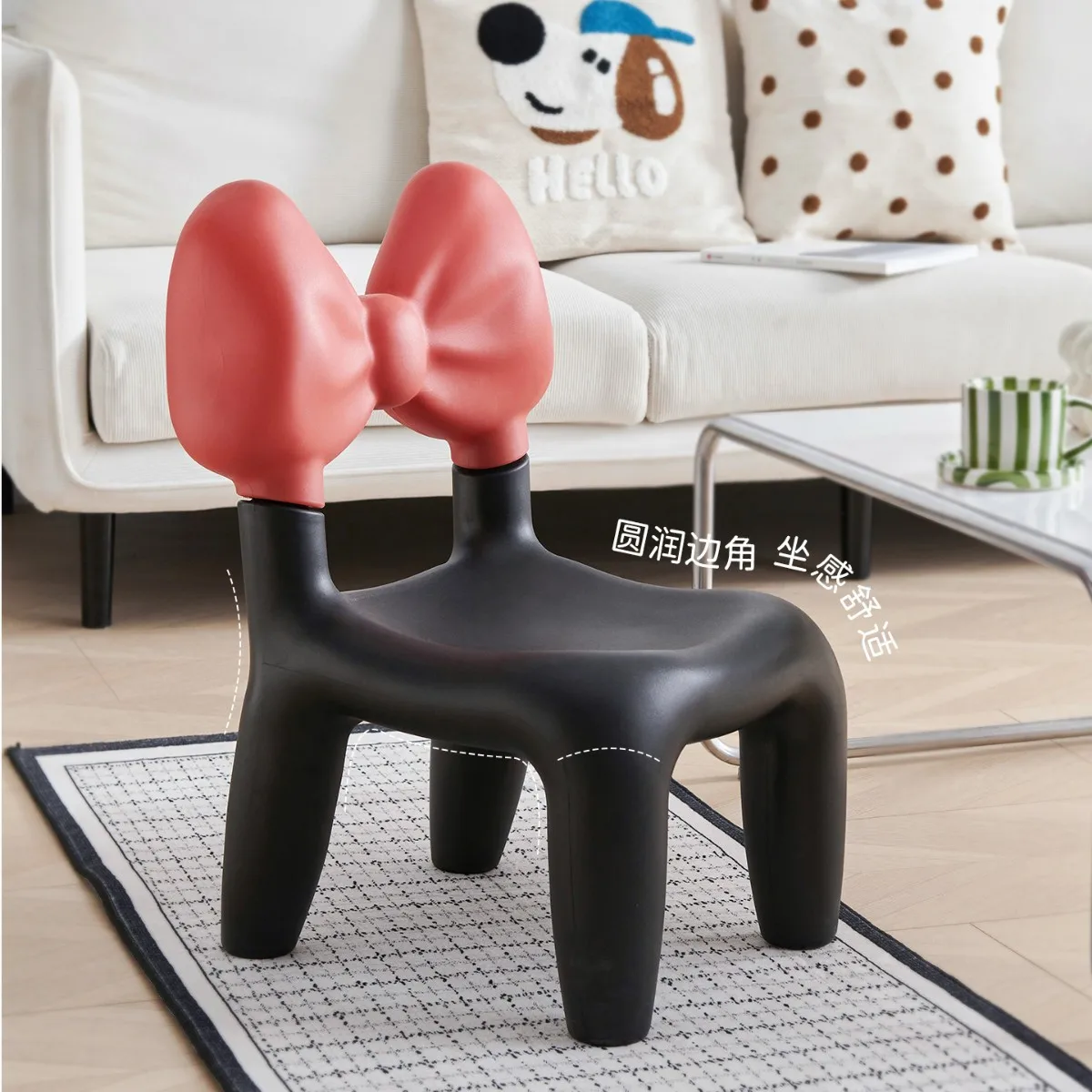 Creative bow low stool cute cartoon stool kindergarten early education learning chair home door shoe changing stool