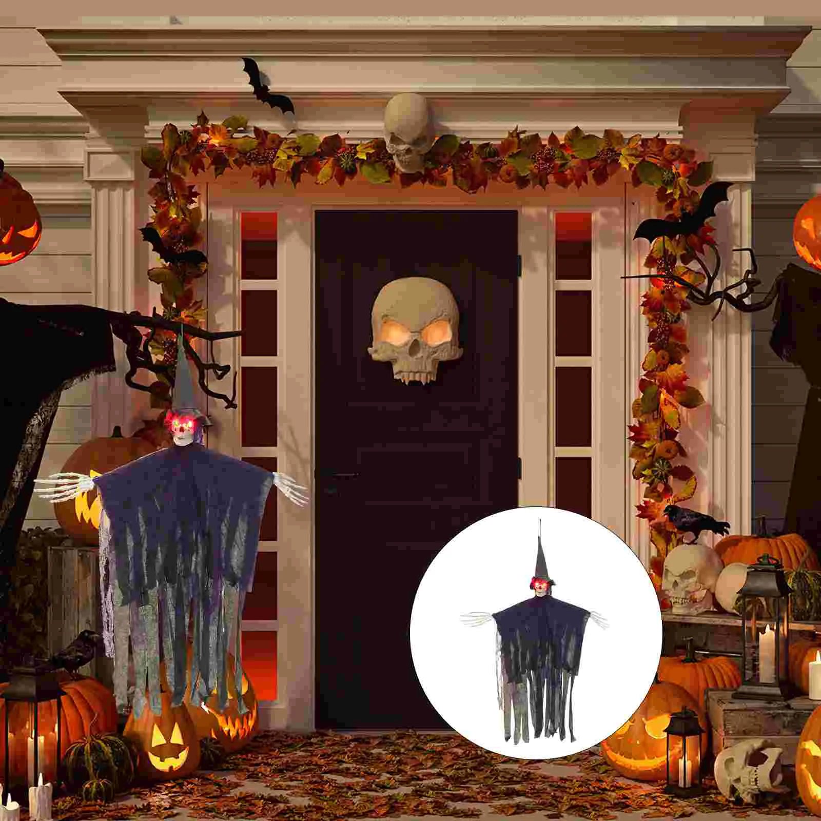 Halloween Hanging Ghost Scene Props Decor Supplies Creepy Pendant Door Haunted House