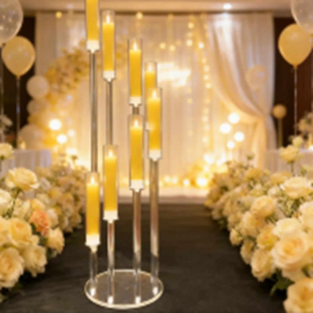 

4, 6, 8, 10 шт./лот), высокие канделябры, хрустальные канделябры, свадебные центральные элементы, акриловый прозрачный подсвечник 313