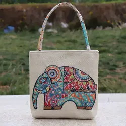 Ethnic color bag fashion ethnic style female trend printing bag leisure handbag small canvas bag