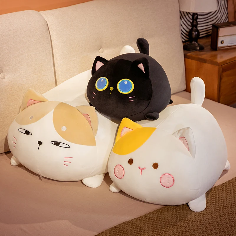 70cm Fat Anime Soft Cute Cat Plush Toys Kawaii Stuffed Cat Soft Plush Sleep Pillow Cushion Kids Gift