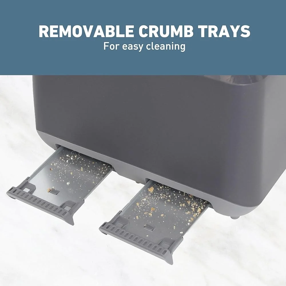 4 شرائح محمصة فتحات عميقة واسعة للغاية 7 ظل قابل للتعديل براوننج باجل وافل تذويب إلغاء وظائف رفع عالي سهل التنظيف