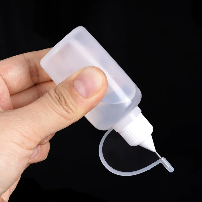 50/5 قطعة من البلاستيك القابل للعصر تلميح زجاجة إعادة الملء قضيب زجاجات مع إبرة تلميح قبعات لموزع السوائل النفط الصباغ الغراء #2