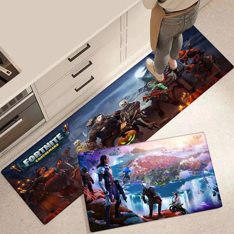 Game Fortnites Entrance Front Door Doormat Non-slip Kitchen Rug Living Room Rugs Balcony Bathroom Foot Mat Floor Mats Carpet