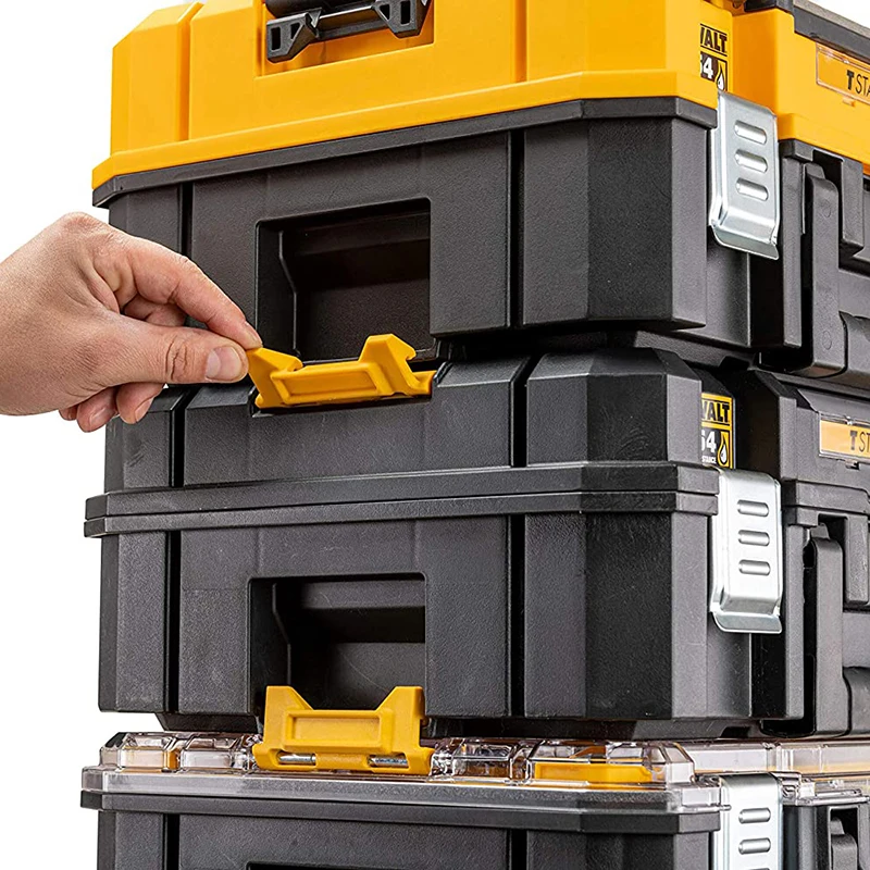 DEWALT DWST83345-1 Stackable Toolbox IP54 Portable Hardware Box TSTAK 2.0 Case Built In Foam Cushion