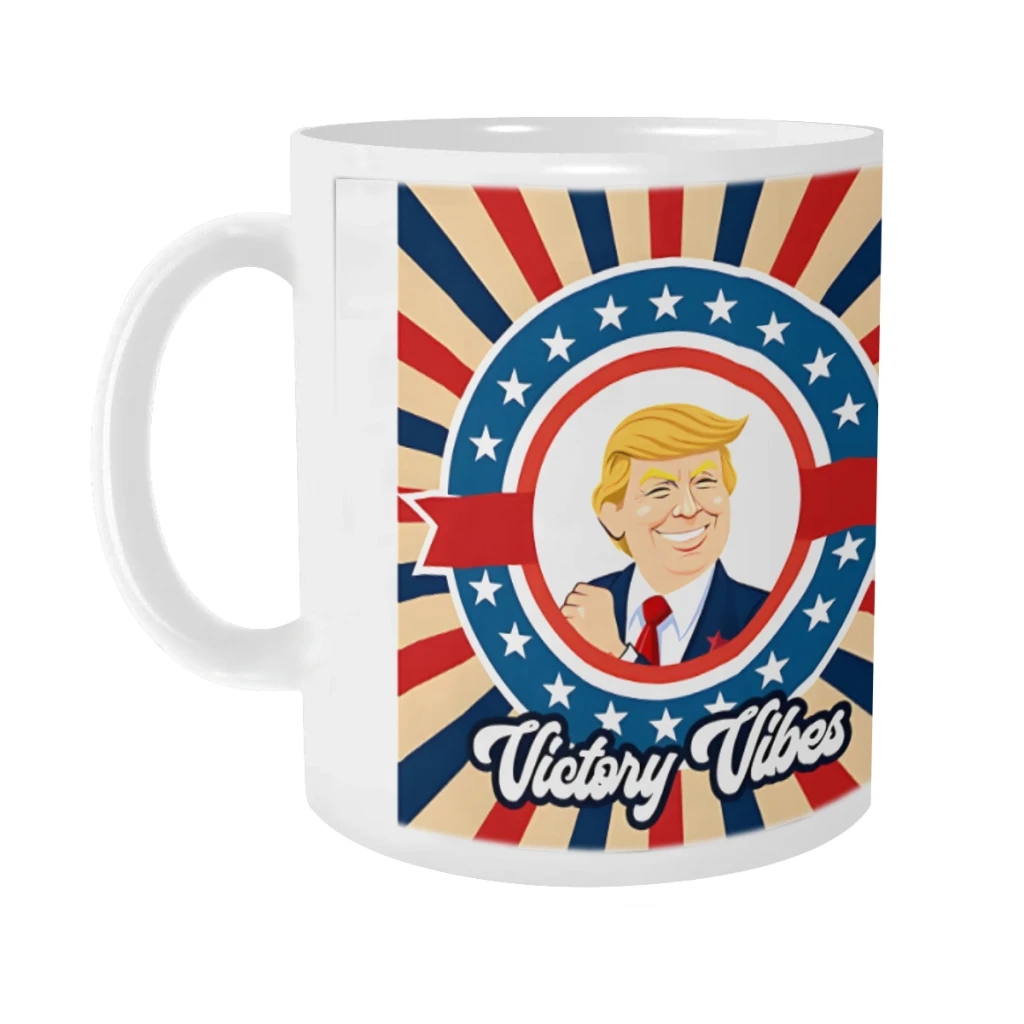 

Donald Trump Victory Vibes I Ceramics Coffee Mug Cute Gamer Birthday Gift Back To School Mug