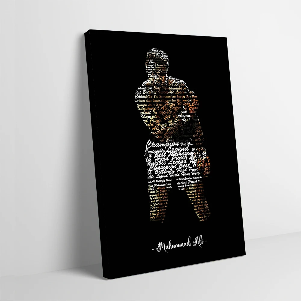 Мухаммед Али слово художественная печать плакатов настраиваемые картины настенная живопись на холсте для постеров украшение гостиной дома