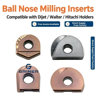 P3200 P3204 Ball Nose Carbide Inserts SU1250 SH1250 For Steel Stainless Steel Compatible Dijet Walter Hitachi Milling Cutter