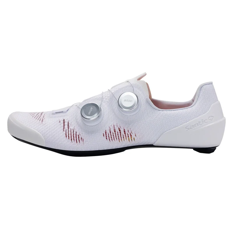 AliExpress Santic Cycling Shoes Carbon Fiber Road Lock Shoes Competition Ultra Light Cycling Shoes Male and Female 14 Hardness