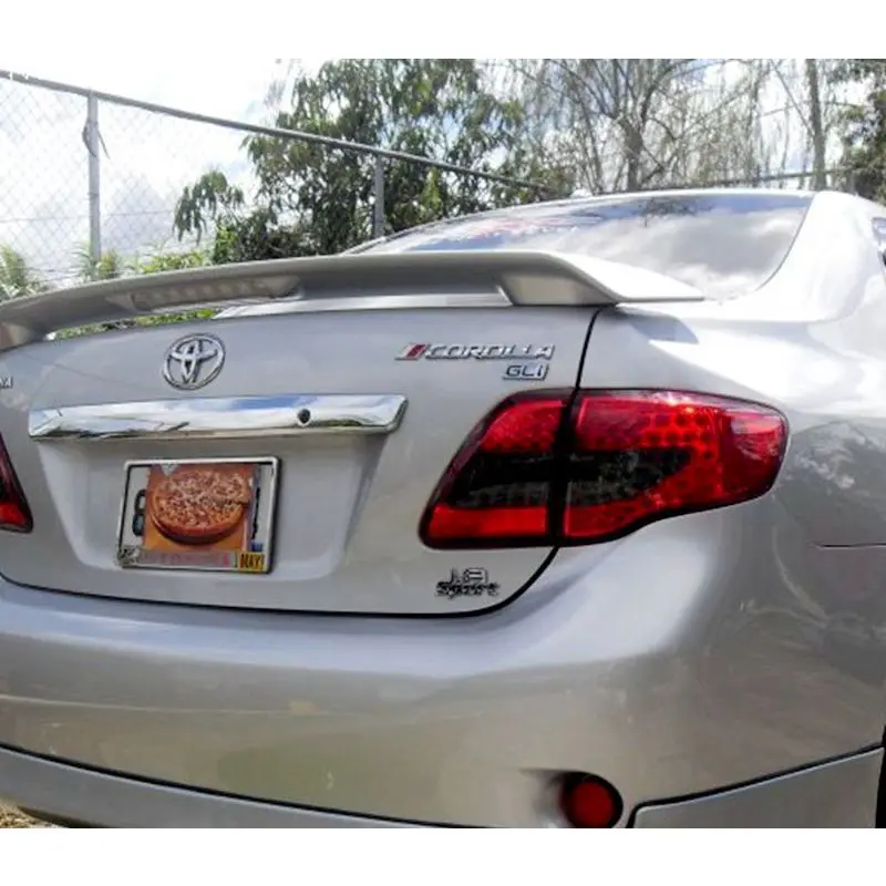 For Toyota Corolla Spoiler  ABS Material Car Rear Wing Primer  Rear Spoiler  2006-2013 Rear Wing Spoiler With Led Light