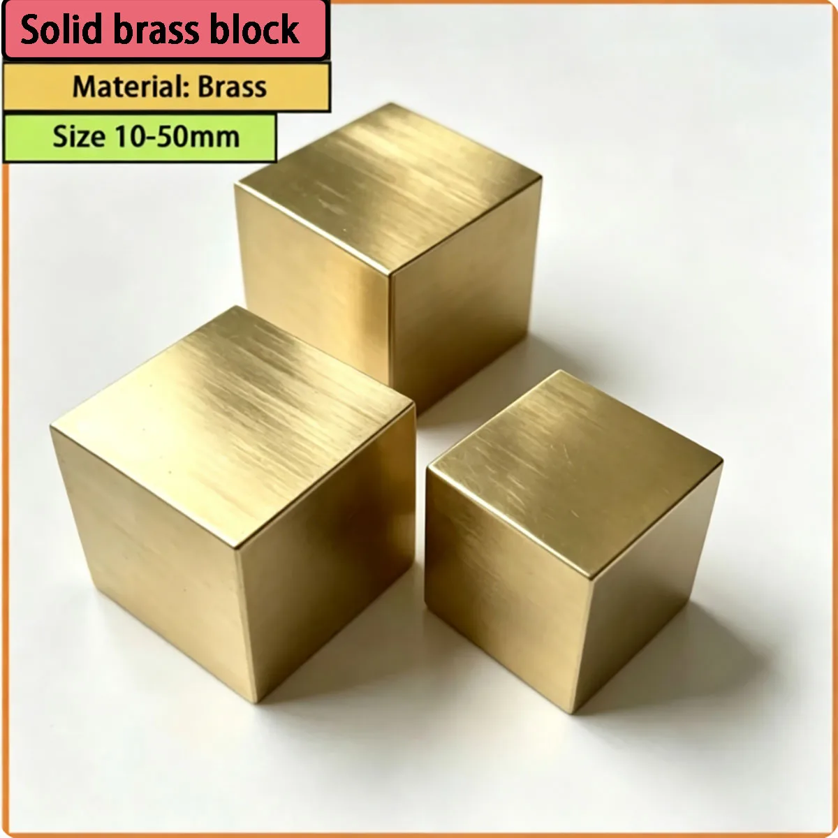 

10-50mm brass blocks are used for mechanical parts, molds, electronic components, and decorative components
