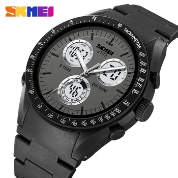 SKMEI 2109 Chrono watch sports watches men multi-function time military camouflage countdown digital men wristwatch waterproof