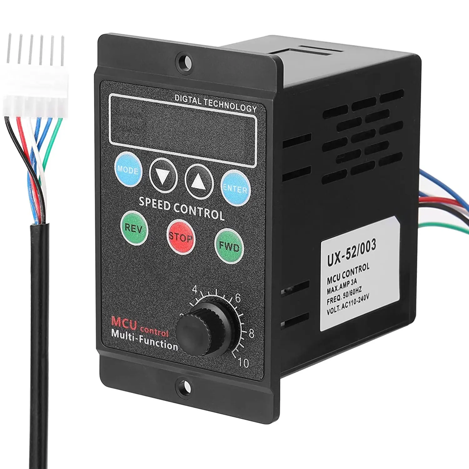 UX-52 Speed Motor Controller Motor and Accessories Digital Display Motor Speed Controller Motor Governor Soft Start Tools 220V