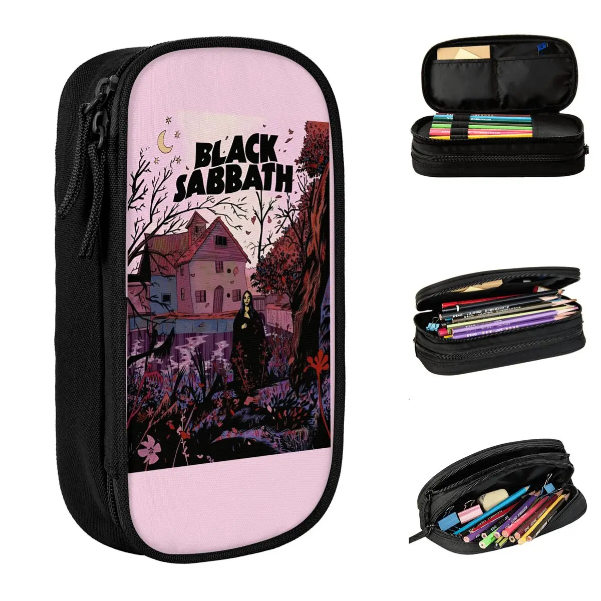 preto-sabbath-e-ozzy-osbourne-rock-band-lapis-caso-de-volta-para-o-inicio-saco-de-lapis-com-ziper-grande-escola-lapis-casos-suprimentos