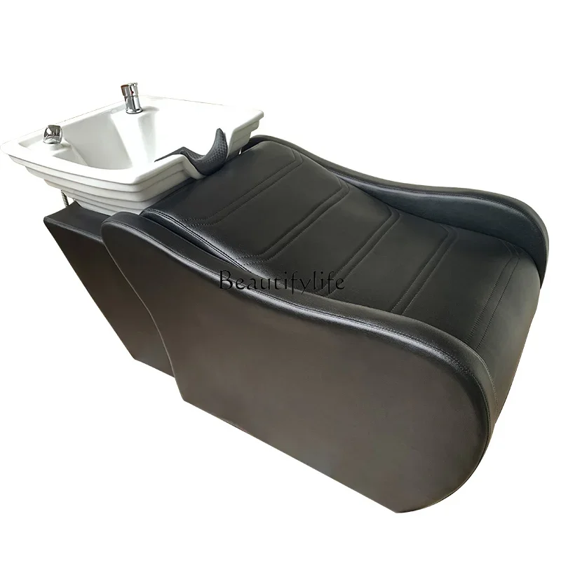 

Lying Half Shampoo Chair Hair Saloon Dedicated Flushing Massage Couch Hair Salon Ceramic Basin