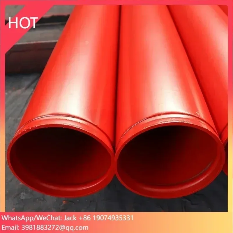 Astm A53 Type E Grade B Erw Sch40 Red Painted Carbon Steel Tubes Weled Fire Sprinkler fire hydrant steel pipeFighting Round Pipe