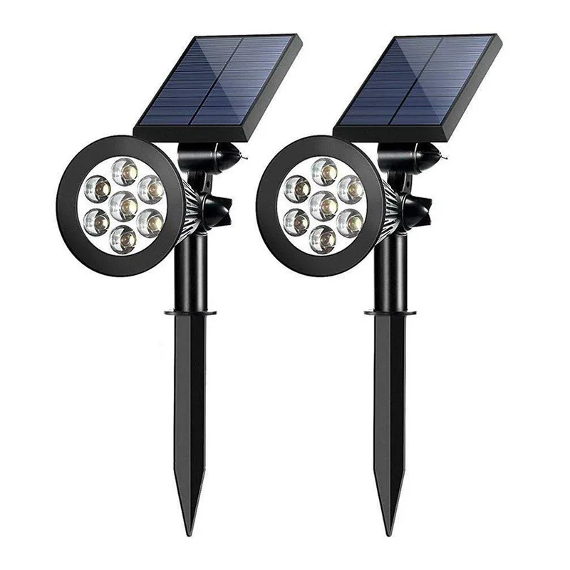 Highlighted Solar Lawn Lights Outdoor 4/7LED Landscape Spotlights Ip65 Waterproof Upgraded Powered Highlighted Wall Lamp