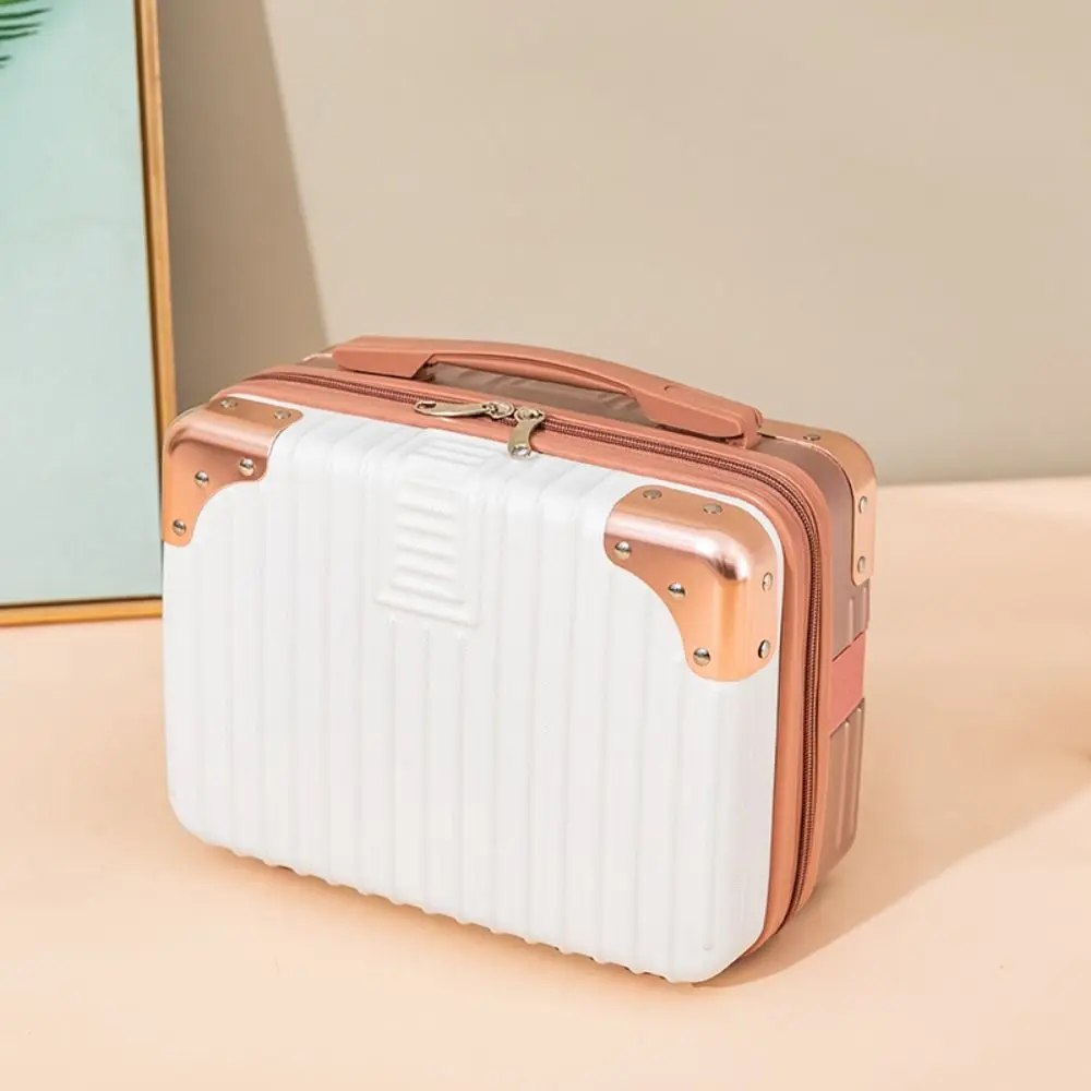 Fashion Simple Mini Travel Suitcase 14inch Cosmetic Box Hand Luggage Organizer Makeup Case Small Boarding Case With Metal corner