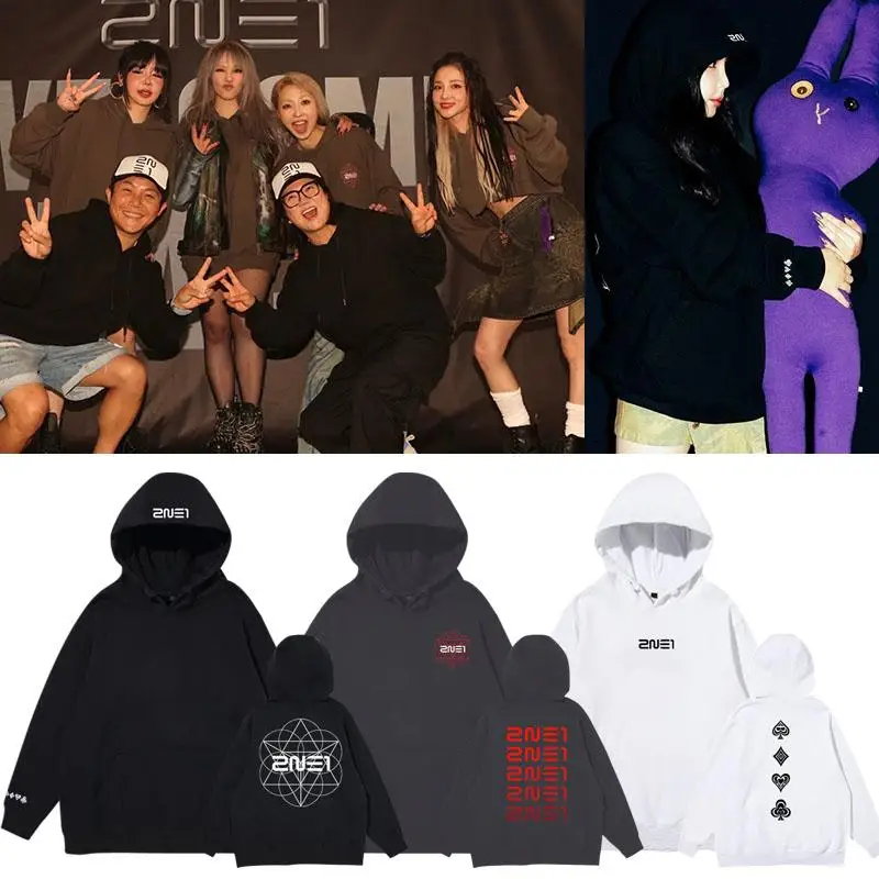 

2NE1 Concert Welcome Back Loose Cotton Hoodie Youth Fashion Print Sweatshirt Spring Autumn Casual Long Sleeve Hoodie