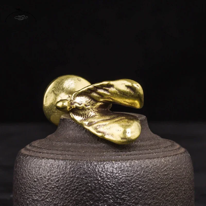 اليدوية النحاس الكأس التماثيل الحلي خمر البرونزية ليتل الذهبي رجل تمثال سطح المكتب الديكور ديكور المنزل الحلي