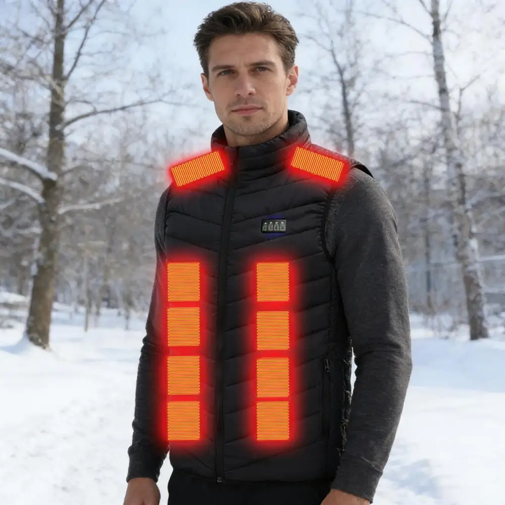 

Thermal Vest For Men Winter Activewear Heated Vest 23 Heating Zones 4 Heat Levels Thermal Jacket Battery Powered Heated Vest
