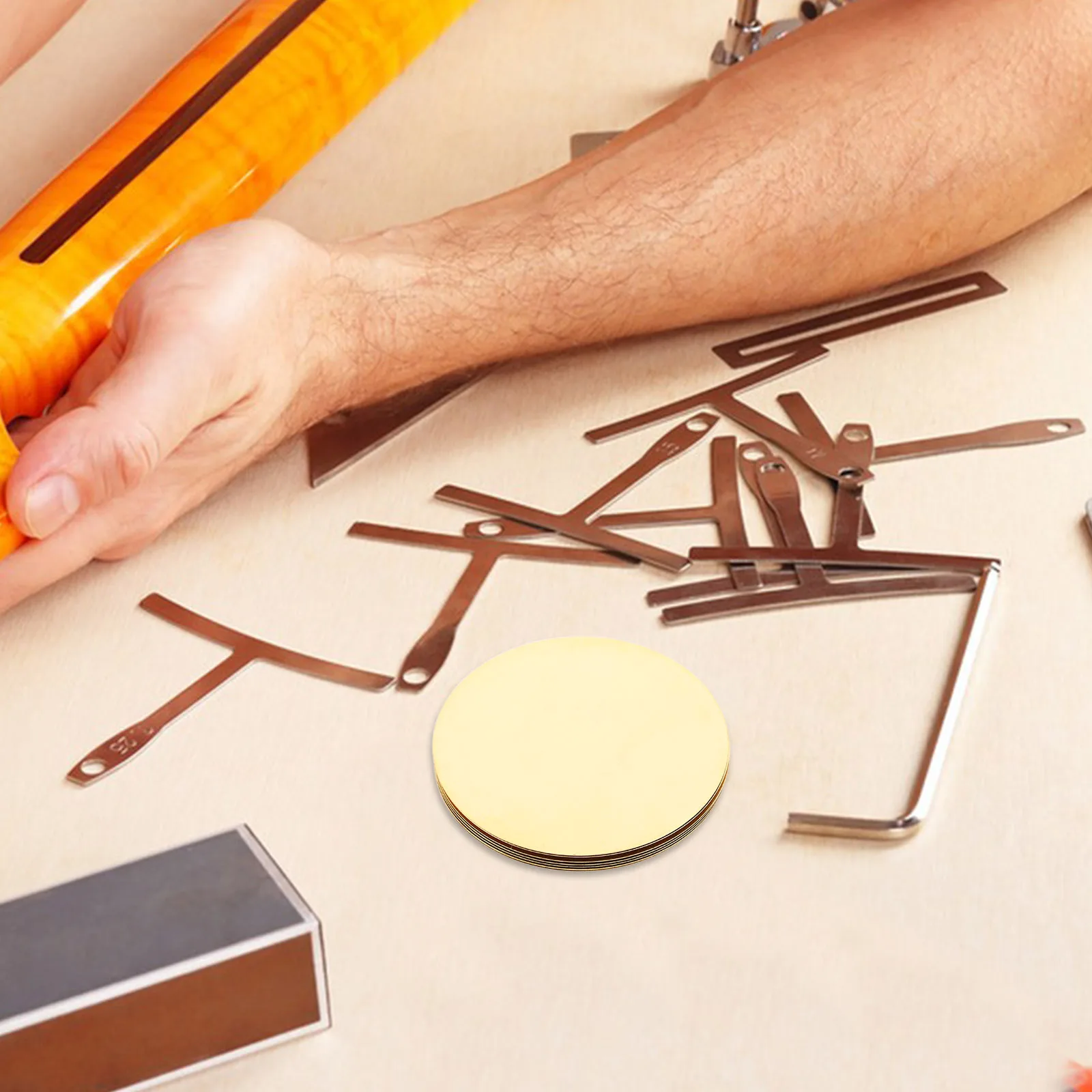 10Pcs Copper Base Buzzer Drum Transducer Microphone 50mm Acoustic Guitar Pickup for Instruments Mic Set Drum Trigger Sensor