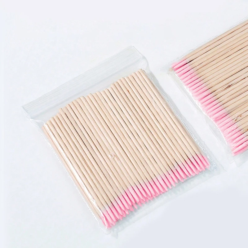 100Pcs Disposable Eyelash Brushes Swab Microbrush Eyelash Extension Tools Individual Eyelashes Removing Tools Applicators