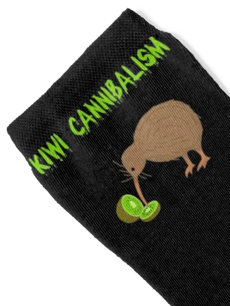 Kiwi Cannibalism, Cute New Zealand Kiwi Bird Eating Kiwi Fruit Socks fashionable hiking man Women's Socks Men's