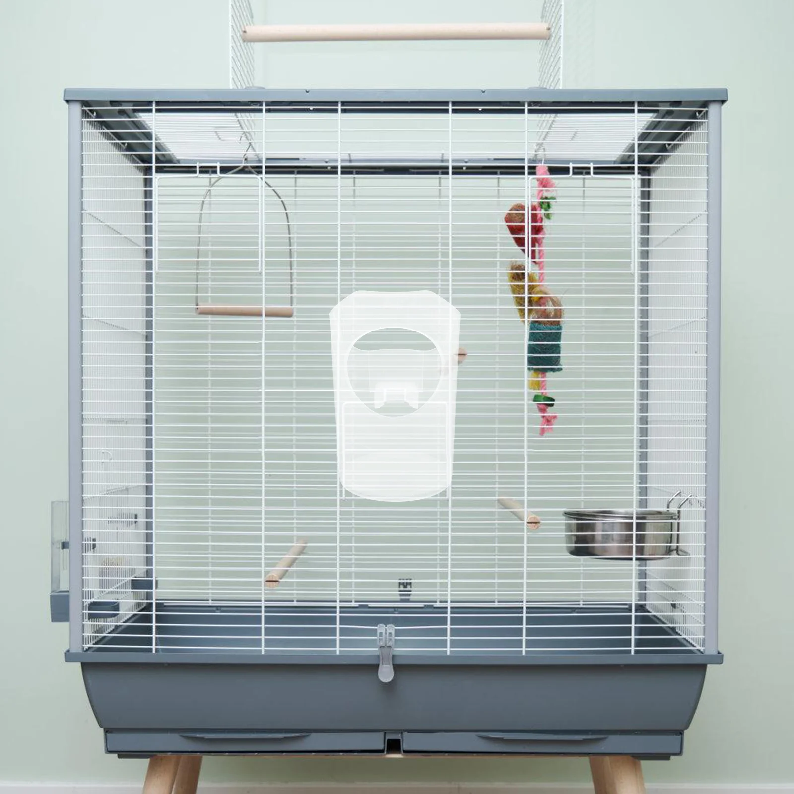 

Bird Feeder No Mess Waterer Parrot Food Dish Cage Accessories Easy Clean Multifunctional Design Spill Proof Chicken Feeder Cups