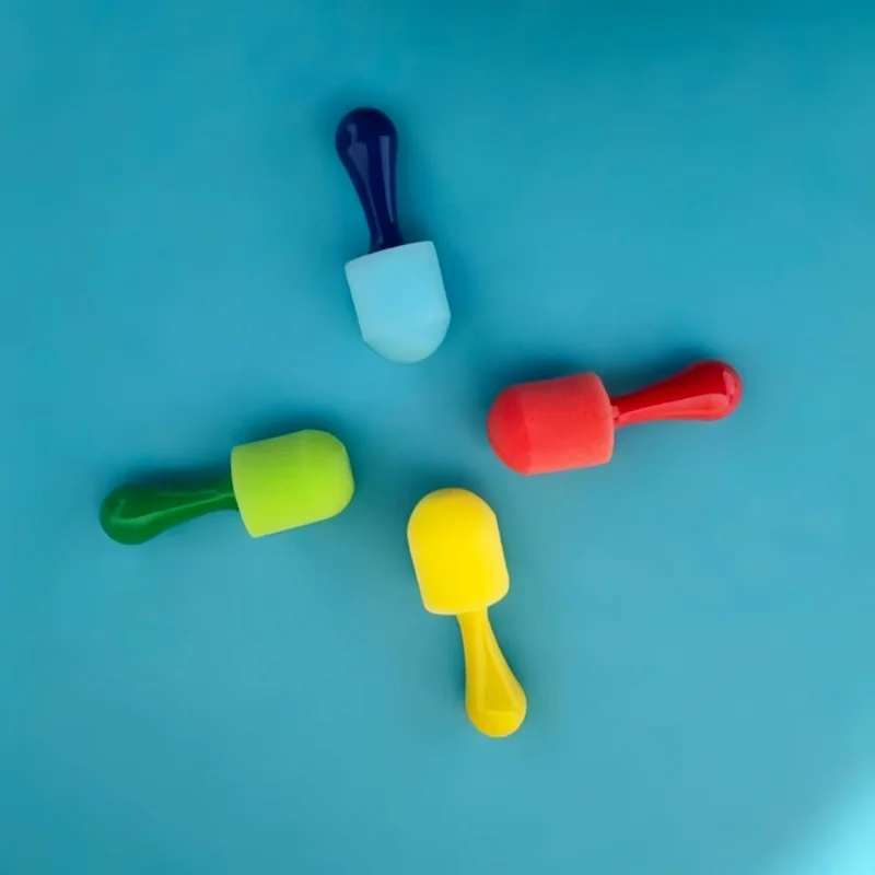 8pcs Sponge Brush Painting And Doodling Tool, Art Material, Sponge Stick, Stamp, DIY Imprint Painting