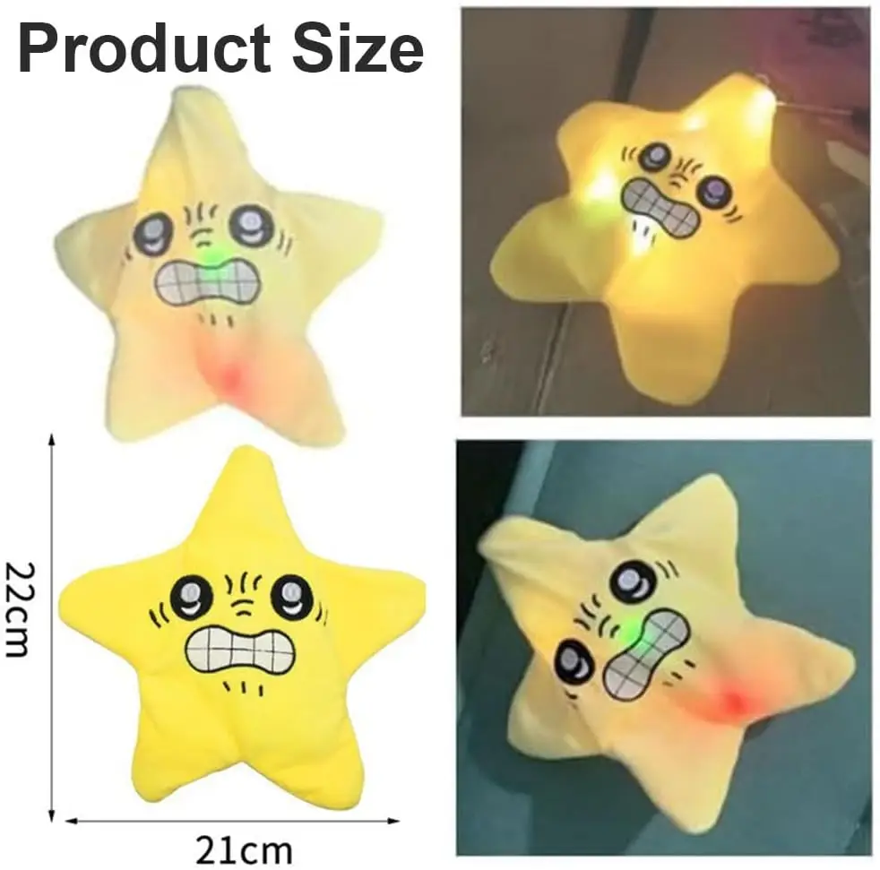 Angry Starfish Toy,Angry Star Plush Moving,Angry Star Face peluche, Automatic Moving Dithering farcito Starfish Toy