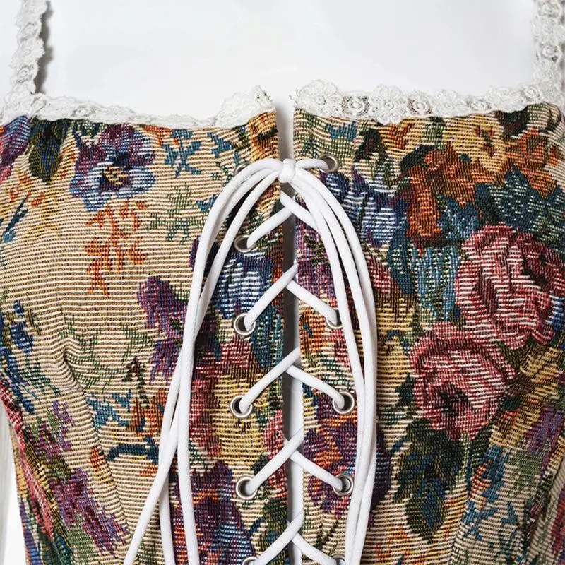 N5KB ผู้หญิง Bustier Crop Top ดอกไม้เซ็กซี่สำหรับเสื้อกล้ามพร้อมผ้าพันแผลยืดหยุ่นสำหรับ Part