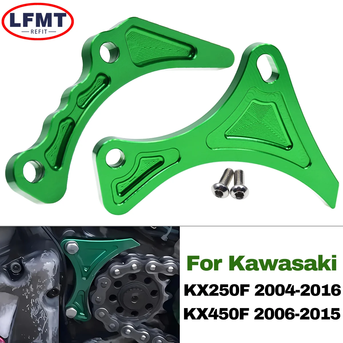 

Motocross Case Saver Engine Protector Guard Cover Chain Sprocket Cover For Kawasaki KX250F KX450F KX 250F 450F Motorcycle Parts