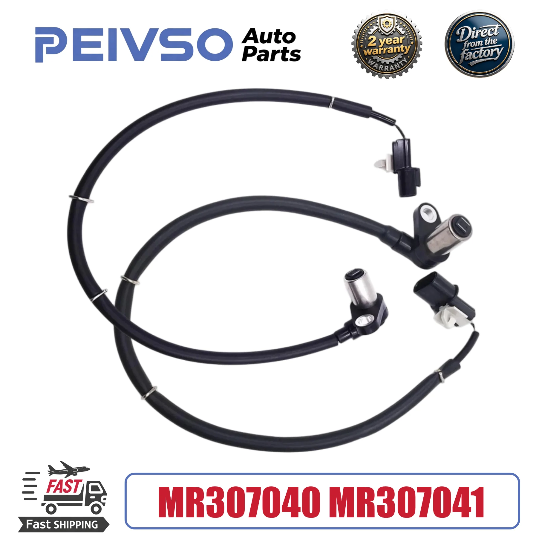 

New 2pcs Rear Left Right ABS Wheel Speed Sensor MR307040 MR307041 For Mitsubishi L400 Space Gear 1996-2004