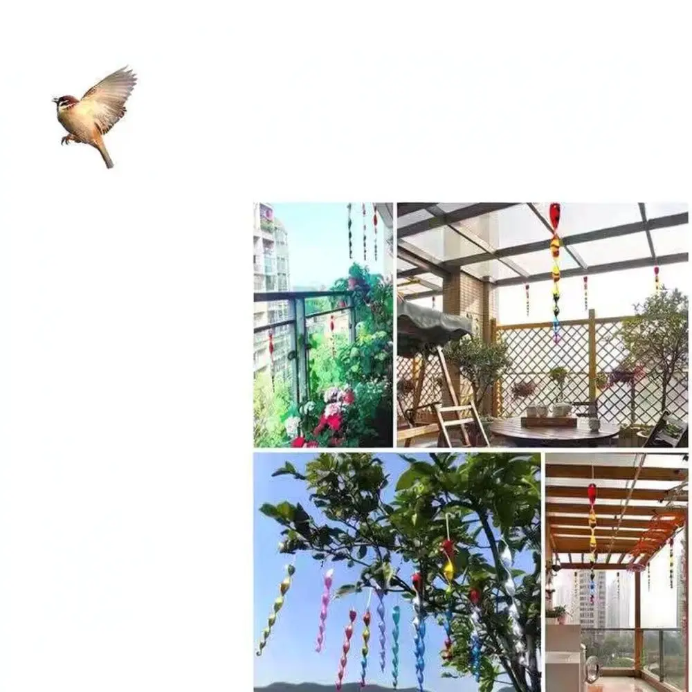 Bird Scare Reflective Spiral Rods For Outdoor Garden Yard Crop Protection Durable Flash Wind Spinner Bird Deterrent Tool