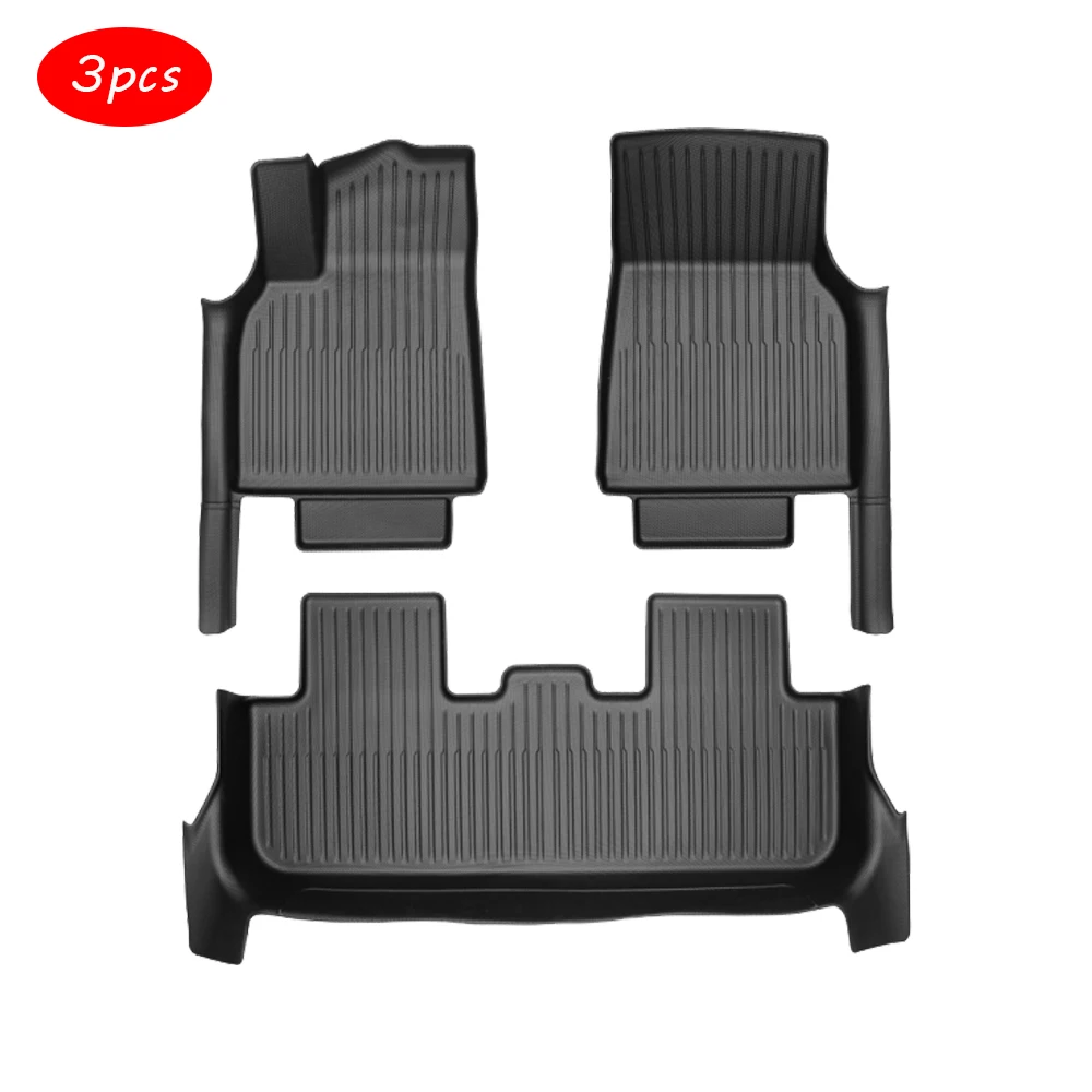 Vloermat met dorpelstrip voor 2025 2026 Tesla Model Y Juniper All Weather TPE kofferbakmat achterbankbeschermer