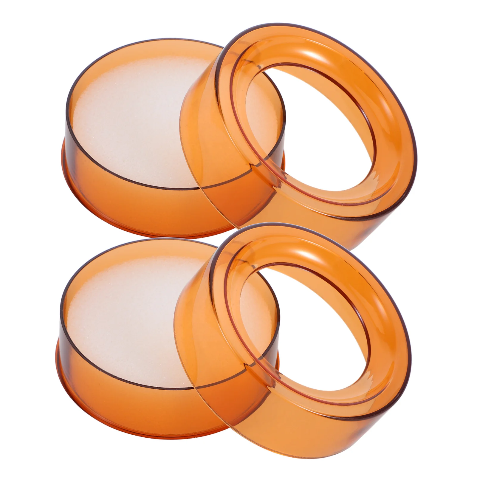 

2Pcs Round Sponge Fingertip Moistener Plastic Desktop Tool for Money Counting Document Handling Office Paper Finger Wetting