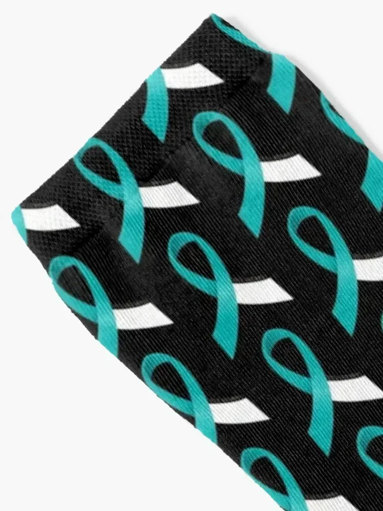 ถุงเท้าลายริบบิ้นรณรงค์มะเร็งปากมดลูก ถุงเท้าผู้ชายผ้าฝ้ายคุณภาพสูง ชุดวิ่งมืออาชีพ ถุงเท้าผู้ชาย ถุงเท้าผู้หญิง