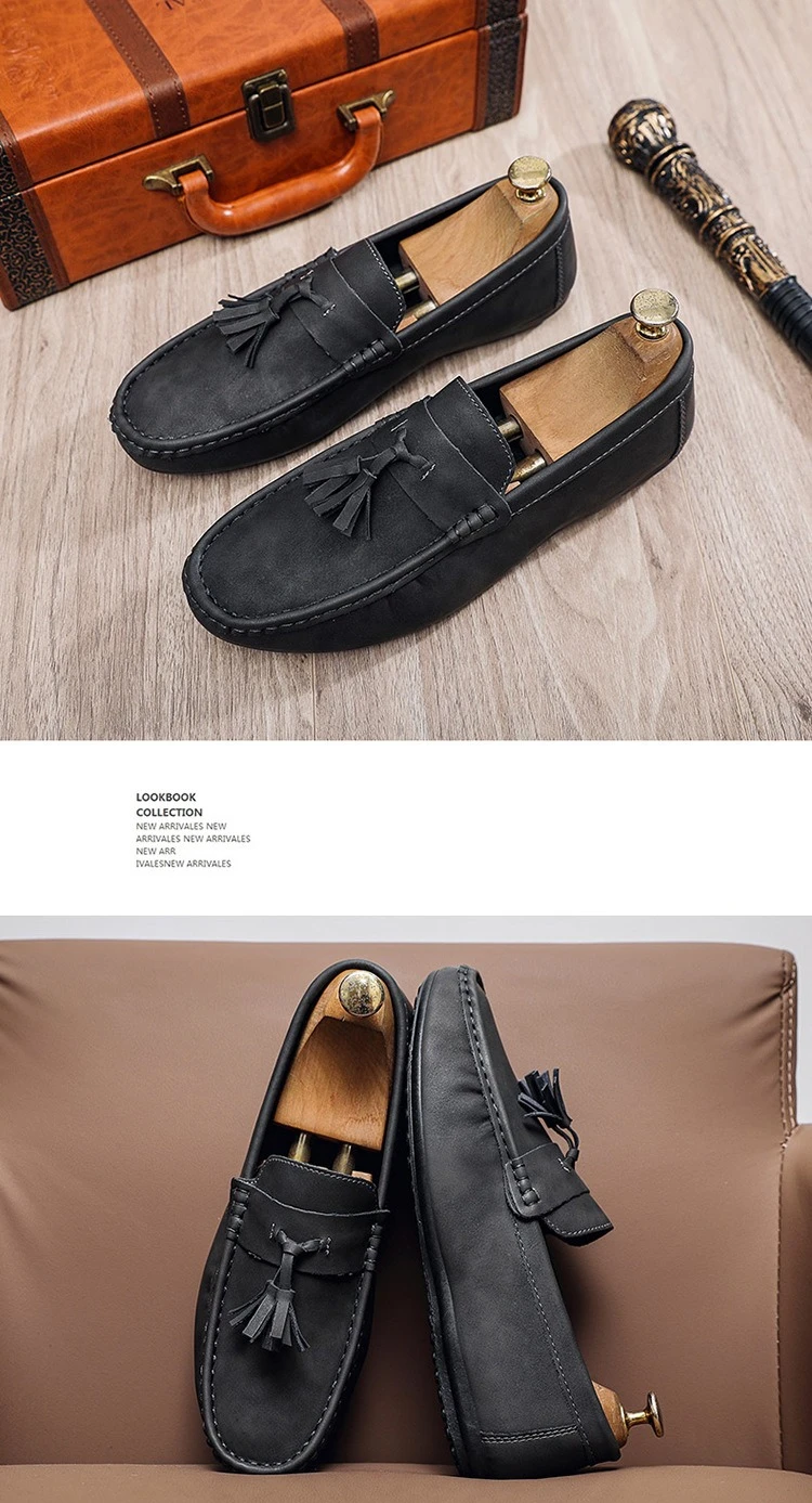 Outdoor-Mode Herren Freizeitschuhe Bequeme Herren-Slipper Rutschfeste Wanderschuhe Atmungsaktive Flache Schuhe Fahrschuhe Bequemschuhe – Detail 14