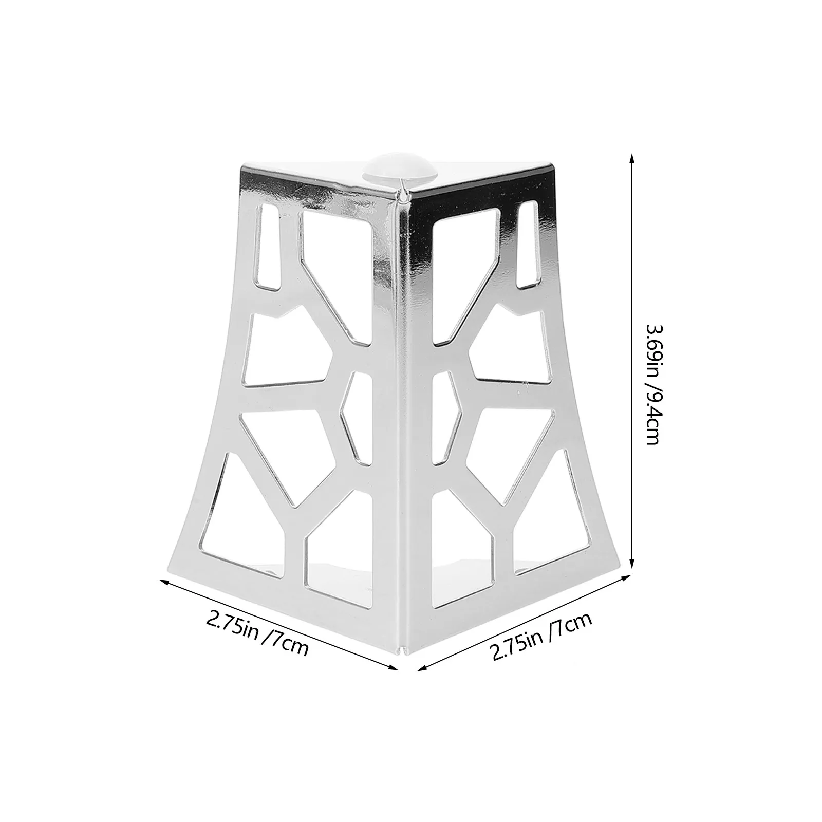 4Pcs Modern Sleek Metal Furniture Legs with Hollow Design for Sofa Couch Dresser Cabinet Table Stool Chair Stability Support