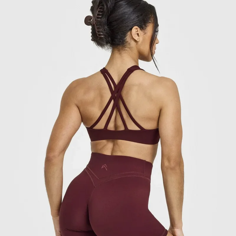 cross-border sports vest for women with built-in pads, anti-shock, high elasticity quick-drying Soft fitness yoga bras