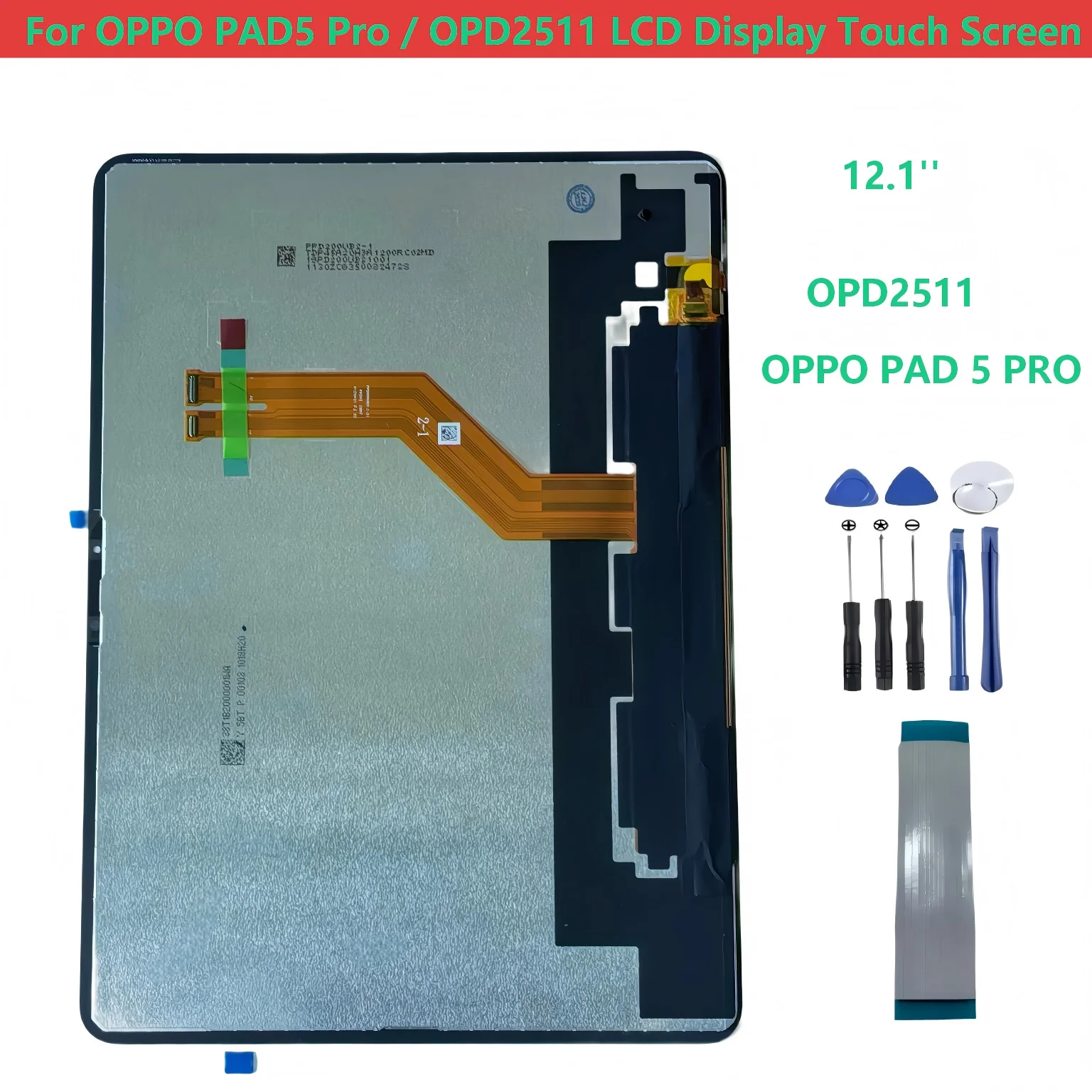 For OPPO PAD5 Pro / OPD2511 LCD Display Touch Screen Digitizer Glass Assembly Repair Parts