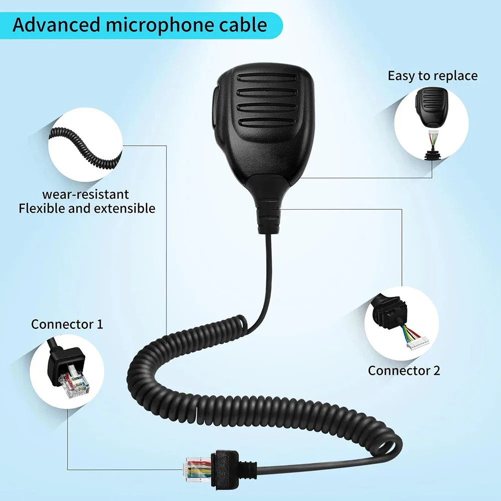 HM-152 Replacement Mic Cable Compatible For ICOM IC-2300H IC-2800H IC-2725E IC-2825E IC-V8000 IC-2100 IC-7000 And More Radio
