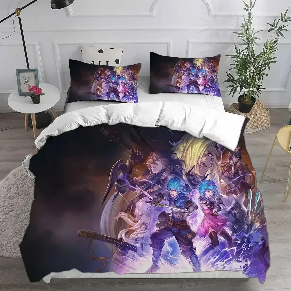 

Granblue Fantasy Printed Bed Set Duvet Cover Pillowcase Bedding Set Bed Linen Sheet Quilt Cover Full Queen King Size