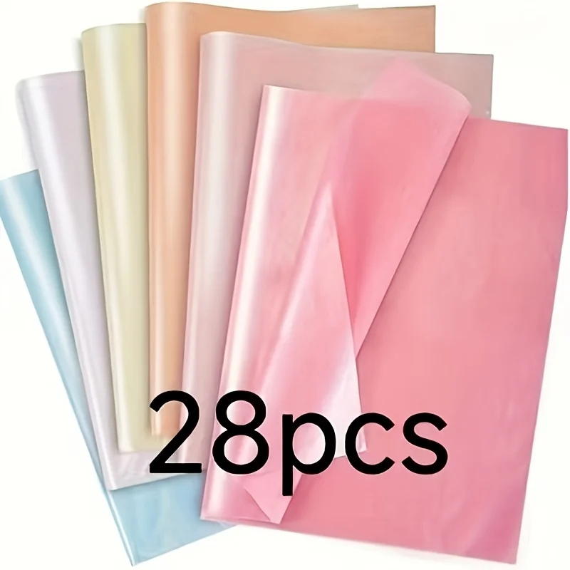28 Sheets Colorful Tissue Paper 19.69 X 13.78 Inches Decorative Gift Wrapping Paper Multipurpose Craft Paper For Easter Wedding