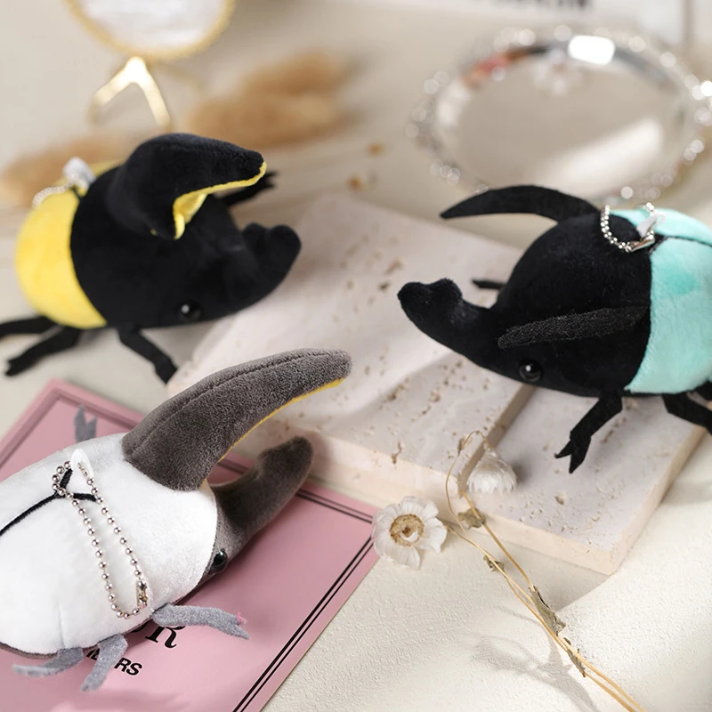 Cute Cartoon Insect Beetle Doll Plush Doll Keychain Insect Bag Pendant Send Friends Birthday Christmas Gift