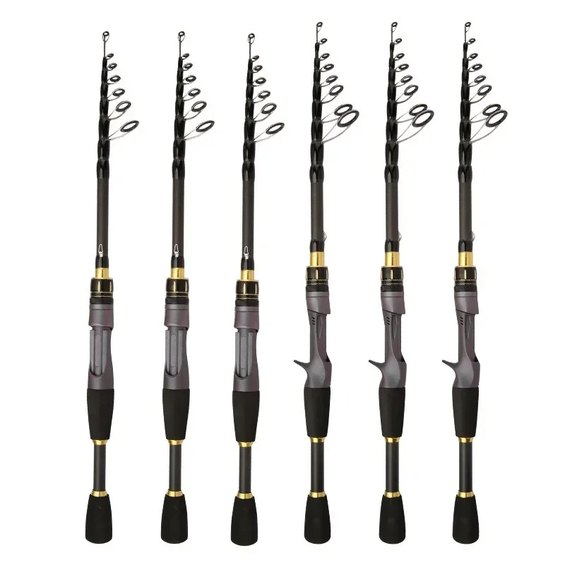 

Ultrashort Telescopic Fishing Rod Multifunction Spinning Casting Rod High Carbon Fishing Fish Pole Durable Anti Slip Fishing Rod