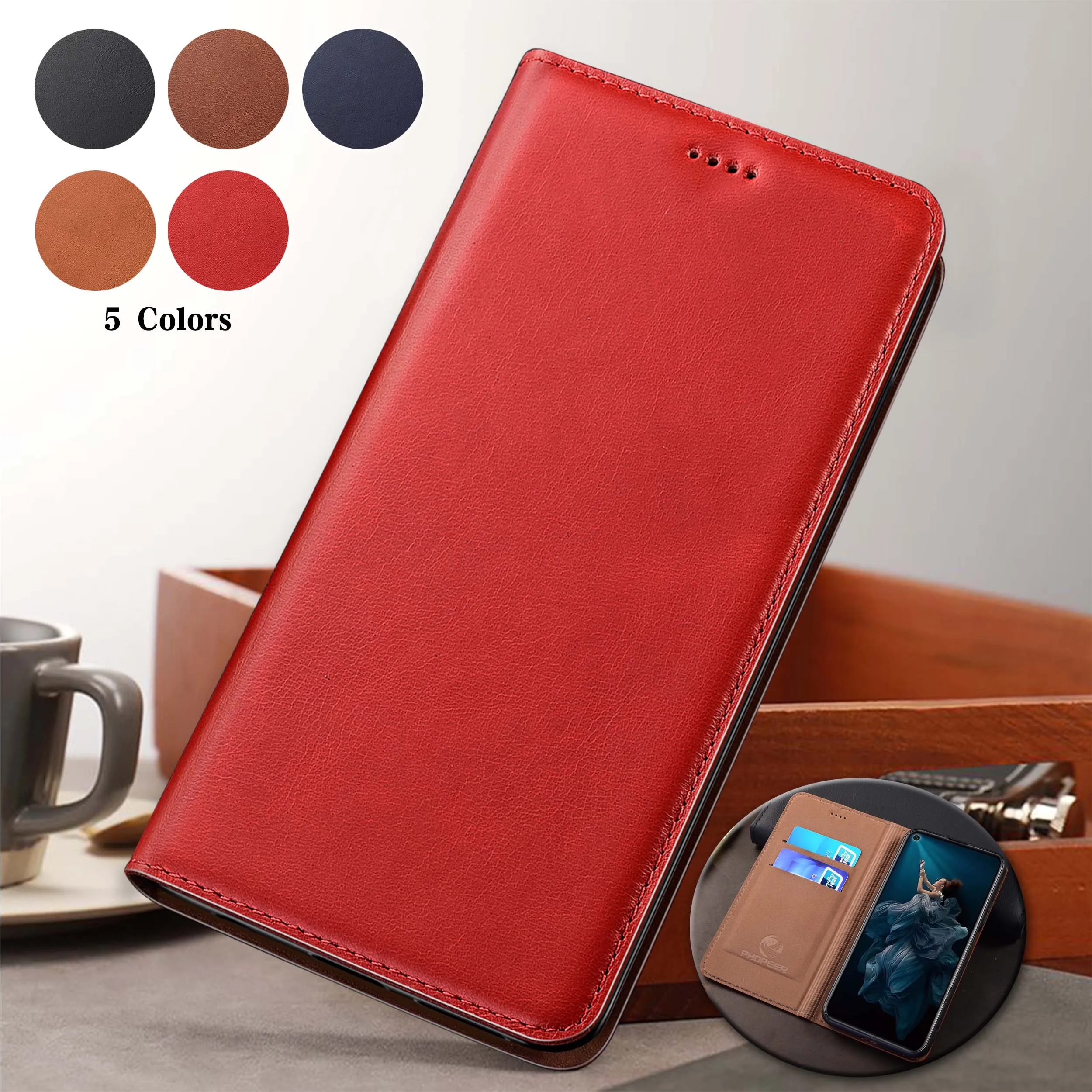 

For Moto G24 G30 G31 G32 G34 G35 G41 G42 G45 G50 G51 G52 4G 5G Wax drop Pattern Of Genuine Leather Wallet Flip Phone Cover Case